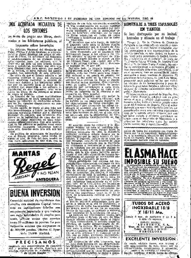 ABC MADRID 08-02-1959 página 65