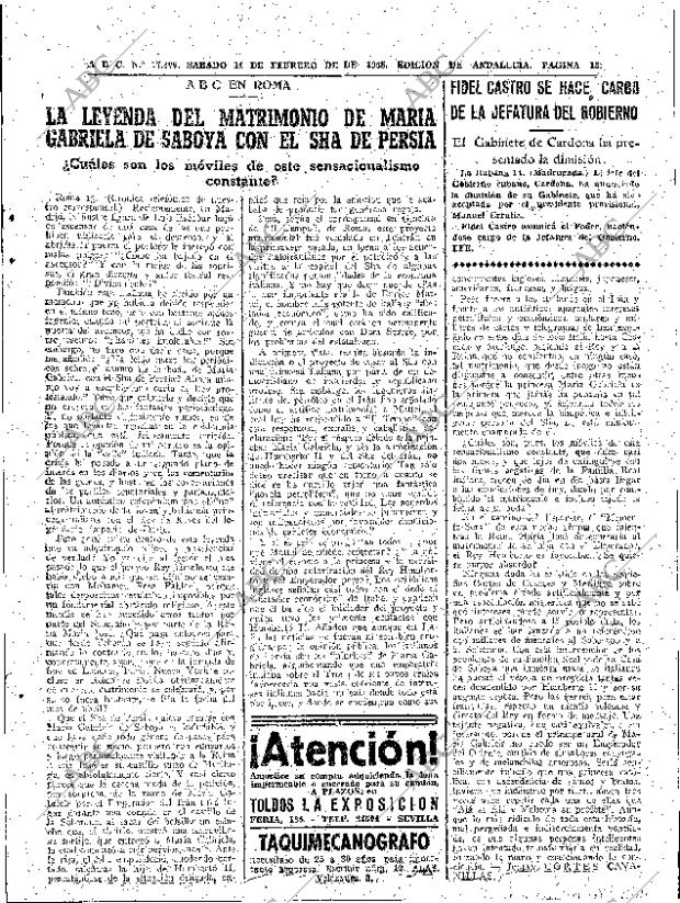 ABC SEVILLA 14-02-1959 página 15