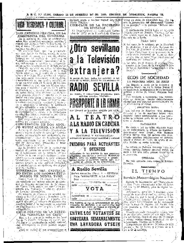 ABC SEVILLA 14-02-1959 página 18