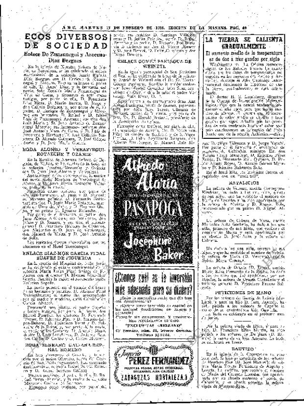 ABC MADRID 17-02-1959 página 40