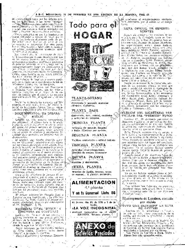 ABC MADRID 18-02-1959 página 42