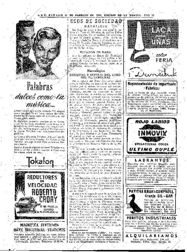 ABC MADRID 21-02-1959 página 30