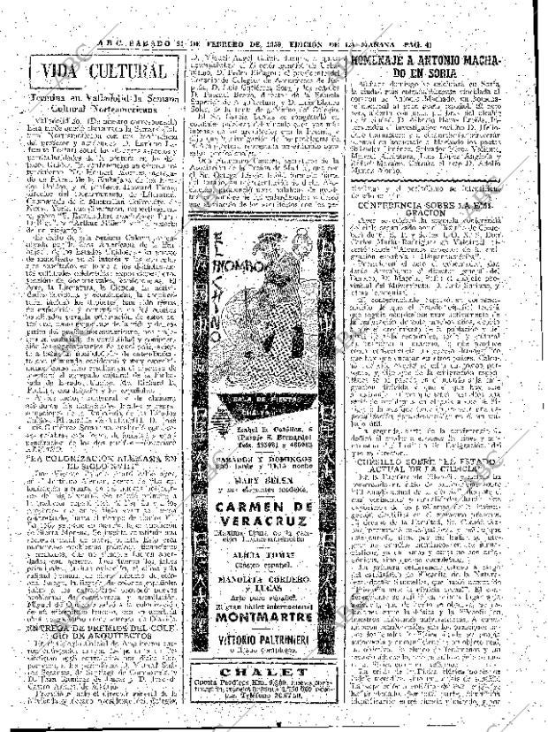 ABC MADRID 21-02-1959 página 41