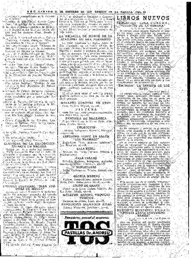 ABC MADRID 21-02-1959 página 43