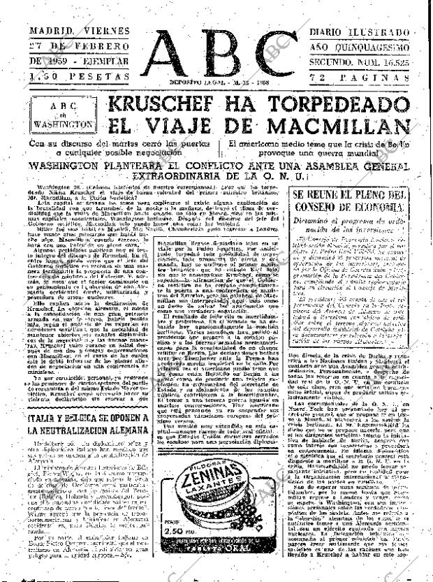 ABC MADRID 27-02-1959 página 31