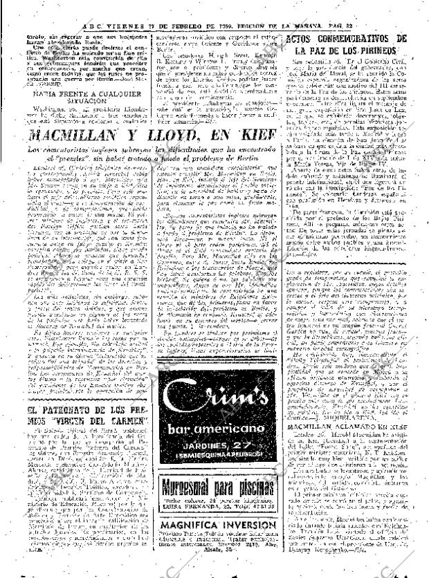 ABC MADRID 27-02-1959 página 32