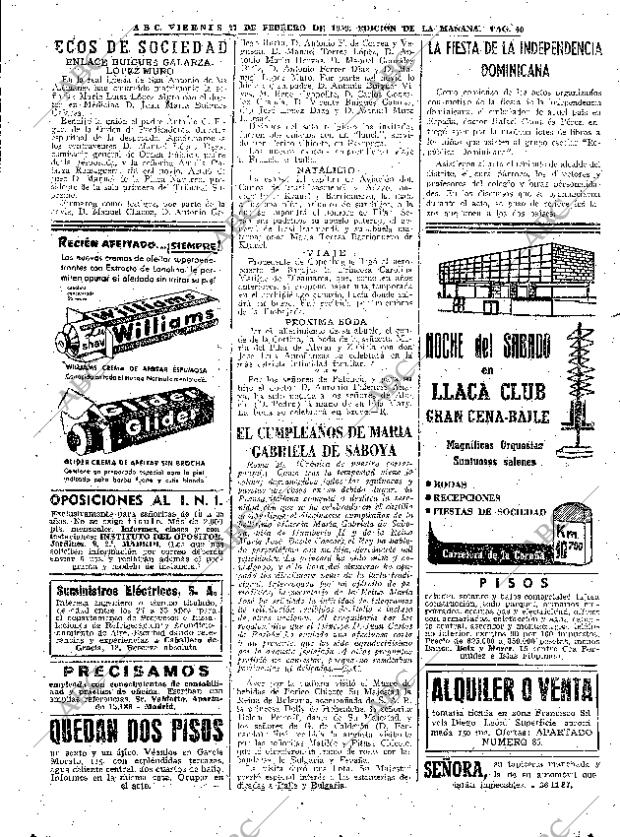 ABC MADRID 27-02-1959 página 40