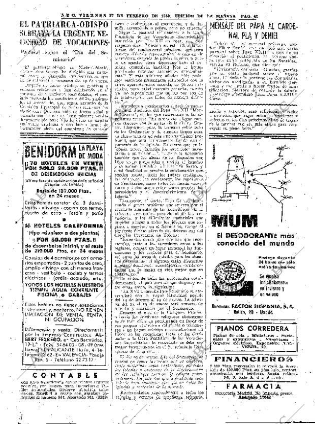 ABC MADRID 27-02-1959 página 42