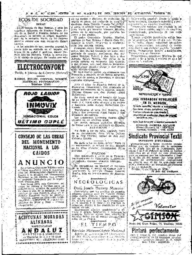 ABC SEVILLA 12-03-1959 página 22