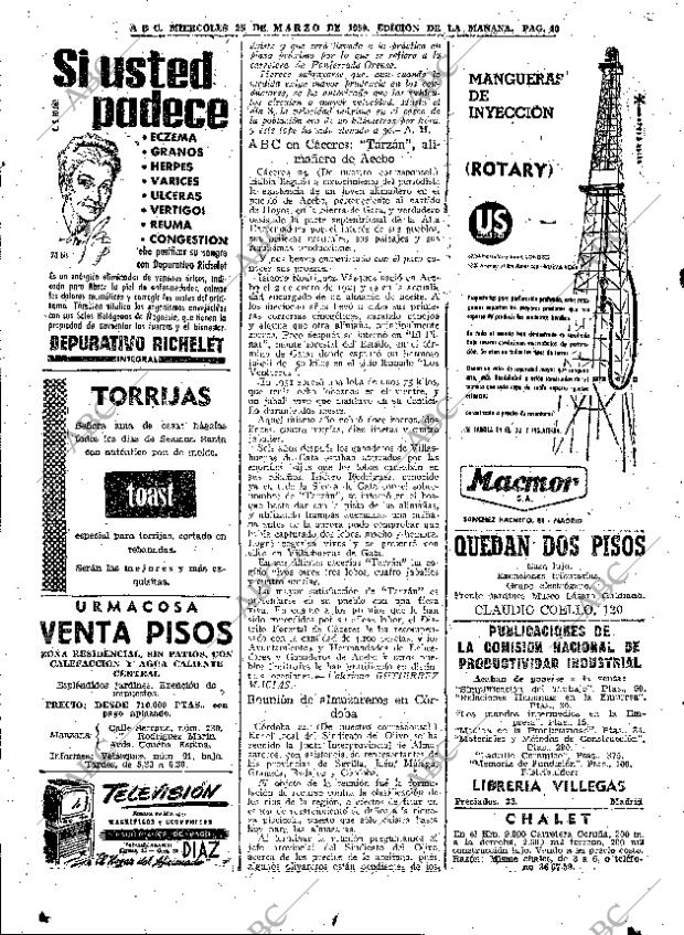 ABC MADRID 25-03-1959 página 40