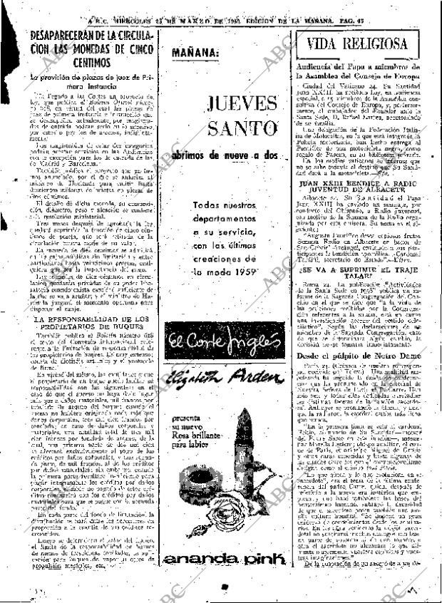 ABC MADRID 25-03-1959 página 43