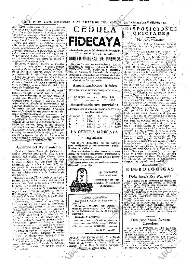 ABC SEVILLA 01-04-1959 página 20