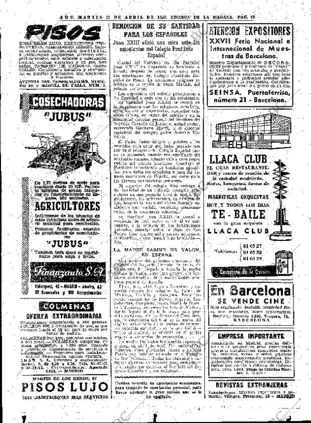 ABC MADRID 21-04-1959 página 68