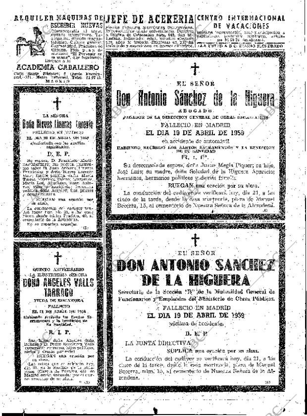 ABC MADRID 21-04-1959 página 87