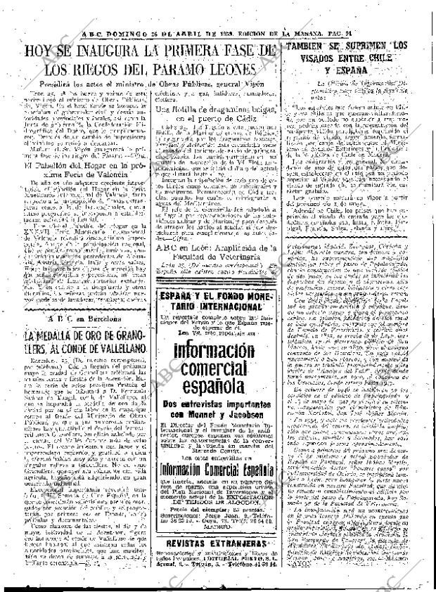 ABC MADRID 26-04-1959 página 91