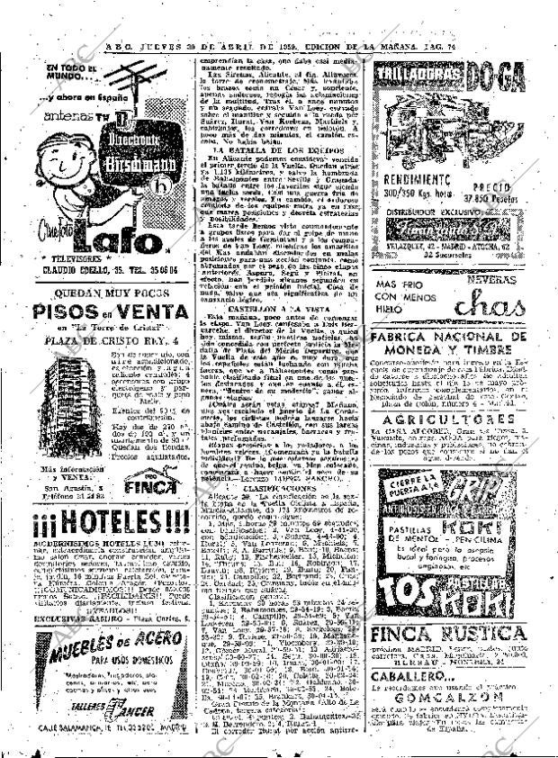 ABC MADRID 30-04-1959 página 74