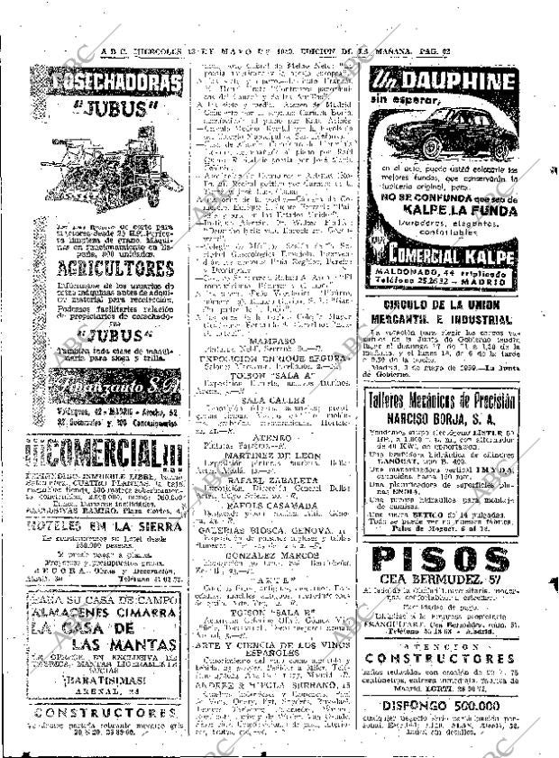 ABC MADRID 13-05-1959 página 62