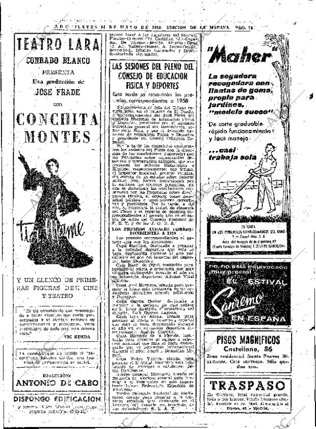 ABC MADRID 14-05-1959 página 74