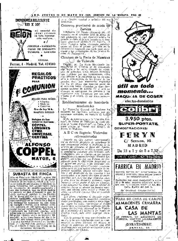 ABC MADRID 21-05-1959 página 42