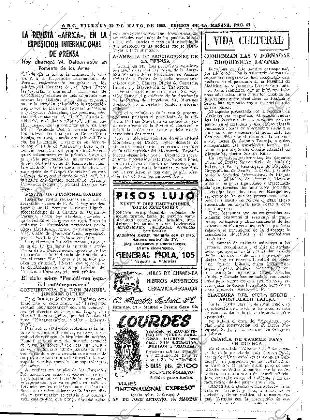 ABC MADRID 22-05-1959 página 61