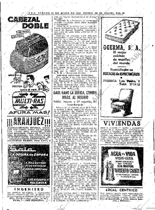 ABC MADRID 23-05-1959 página 60