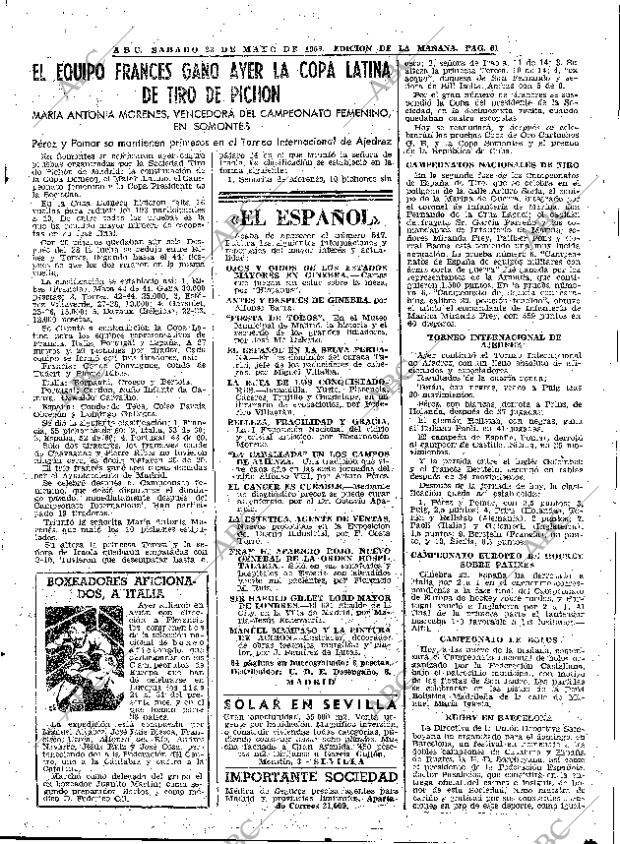 ABC MADRID 23-05-1959 página 61
