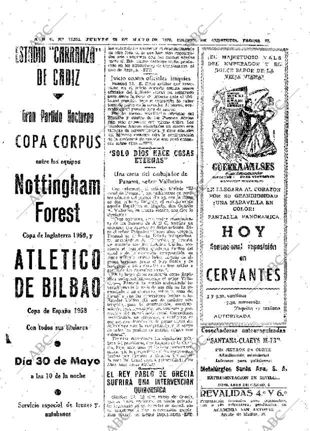 ABC SEVILLA 28-05-1959 página 22