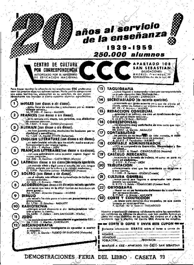 ABC MADRID 30-05-1959 página 46