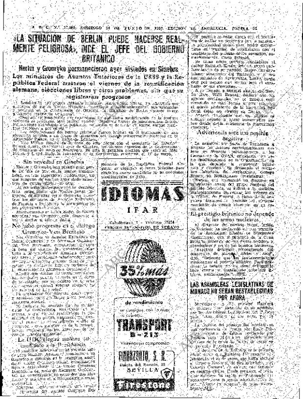 ABC SEVILLA 14-06-1959 página 51