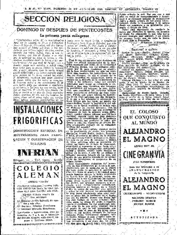 ABC SEVILLA 14-06-1959 página 61