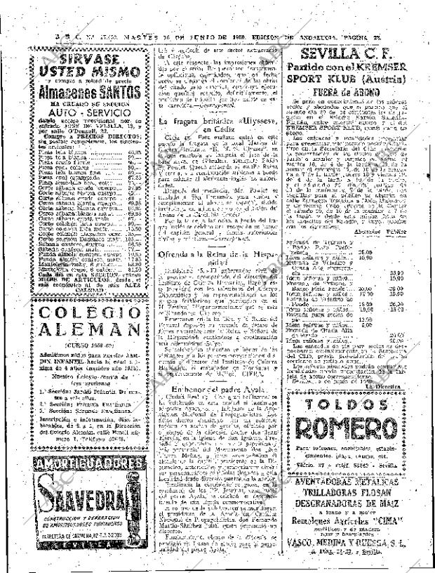 ABC SEVILLA 16-06-1959 página 22