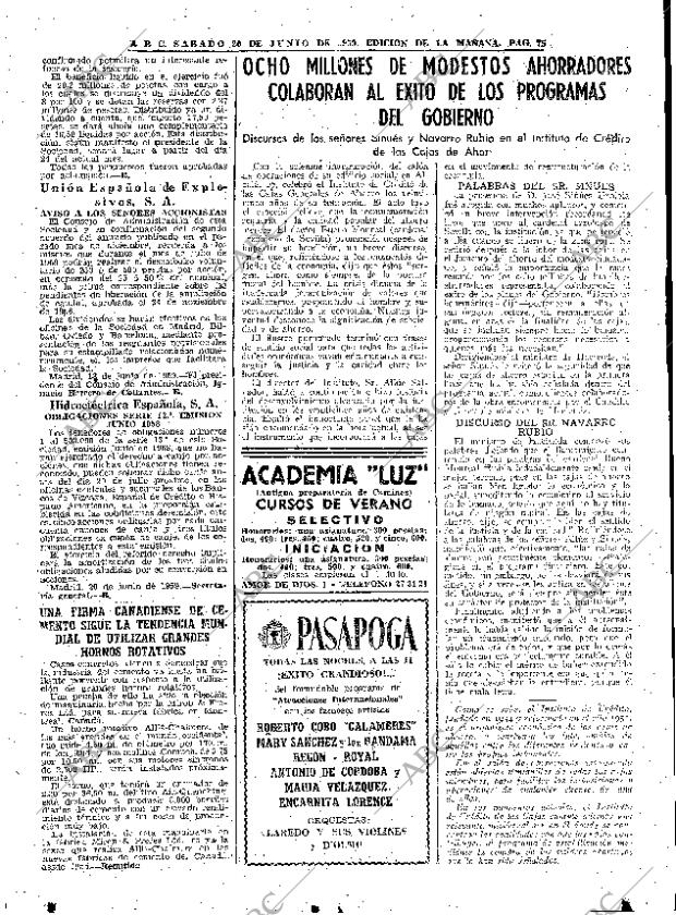 ABC MADRID 20-06-1959 página 75