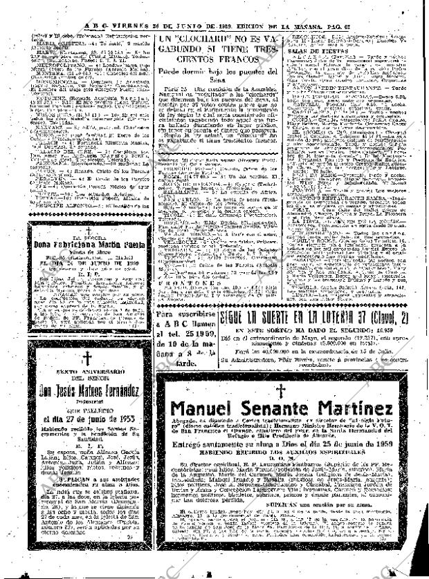ABC MADRID 26-06-1959 página 61