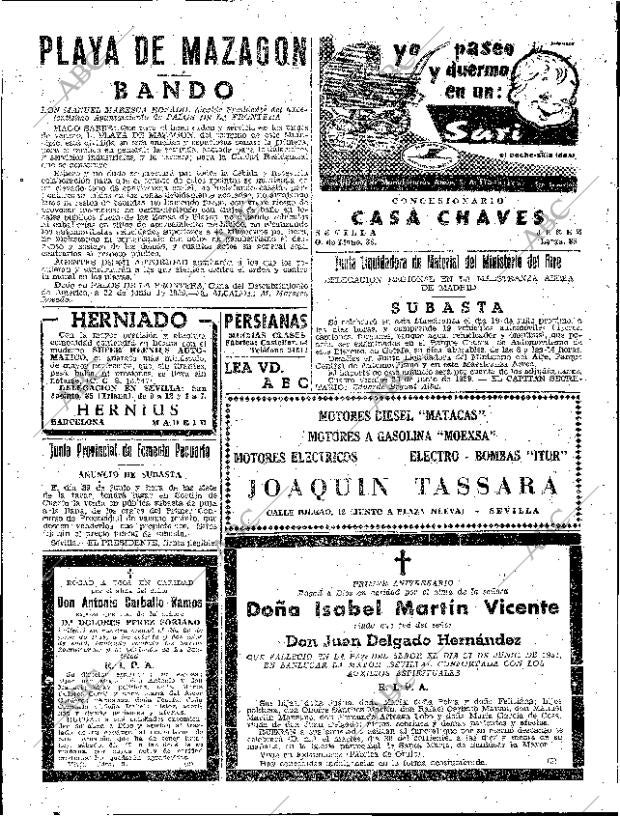 ABC SEVILLA 27-06-1959 página 38