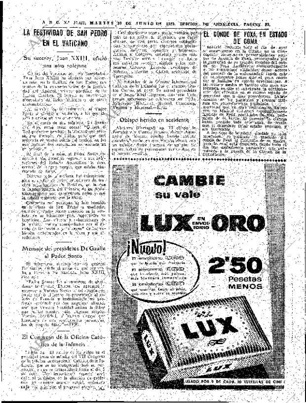 ABC SEVILLA 30-06-1959 página 31