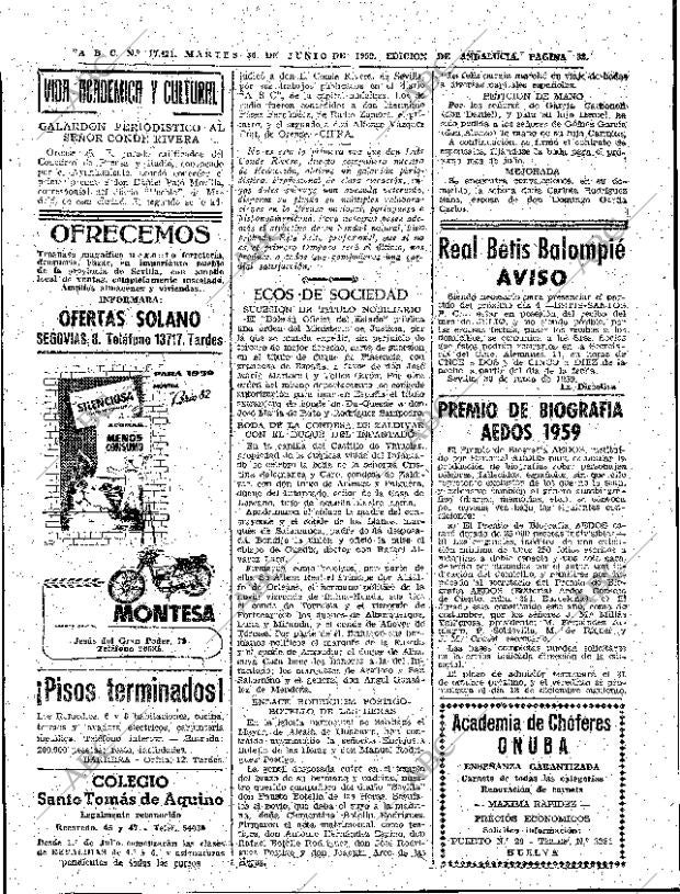 ABC SEVILLA 30-06-1959 página 32