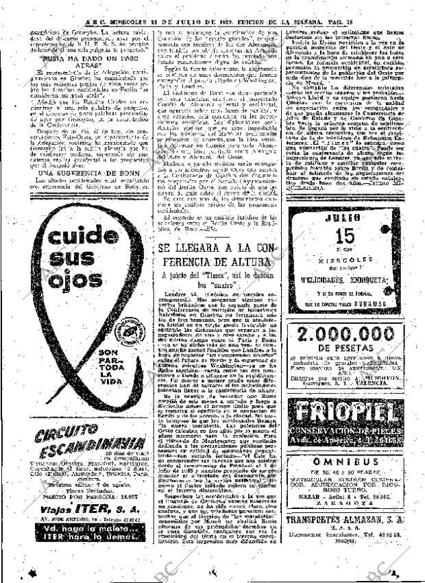 ABC MADRID 15-07-1959 página 38