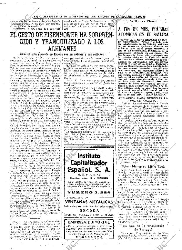 ABC MADRID 11-08-1959 página 20