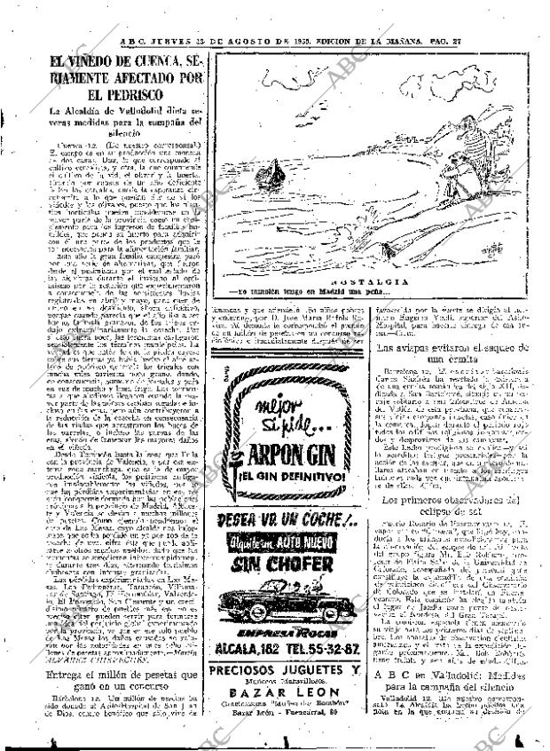 ABC MADRID 13-08-1959 página 27
