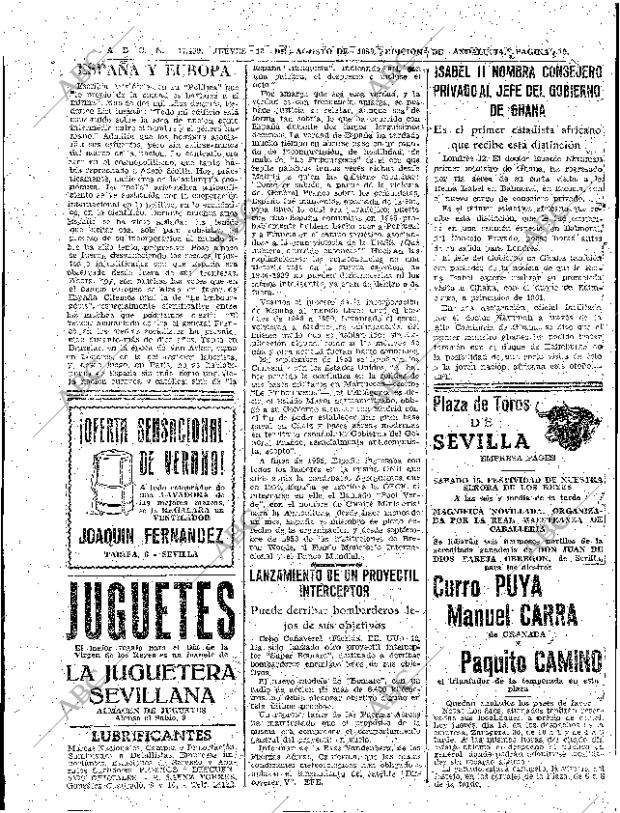 ABC SEVILLA 13-08-1959 página 10