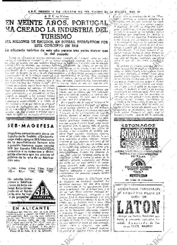 ABC MADRID 14-08-1959 página 30