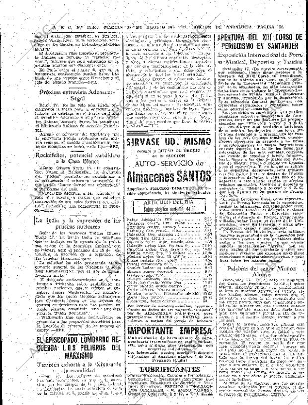 ABC SEVILLA 18-08-1959 página 10