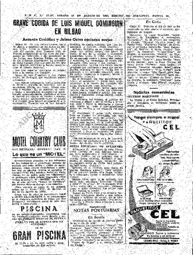 ABC SEVILLA 22-08-1959 página 23