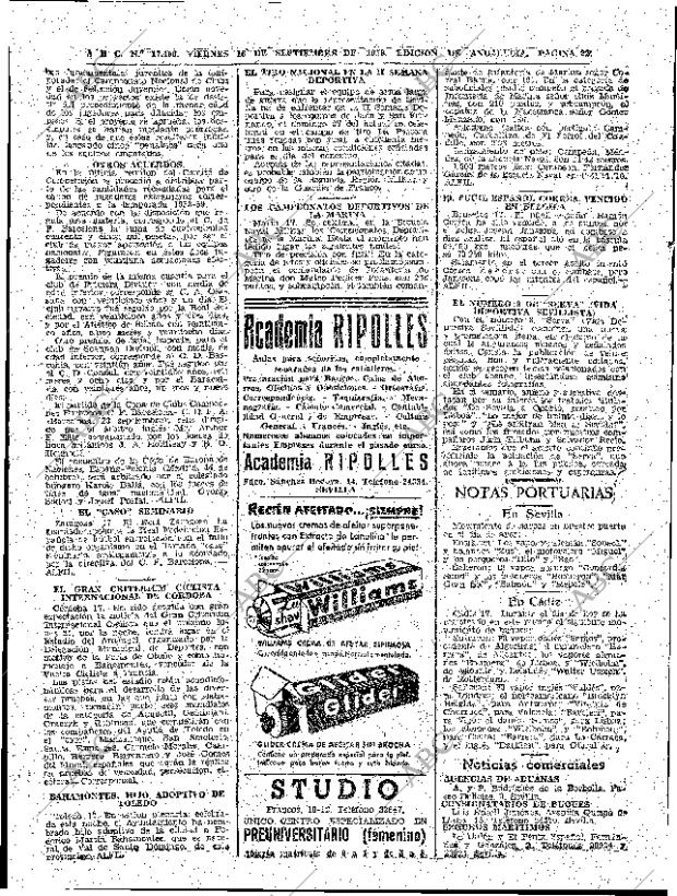 ABC SEVILLA 18-09-1959 página 22