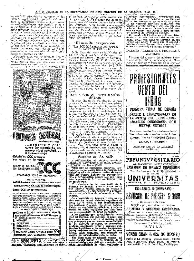 ABC MADRID 29-09-1959 página 42