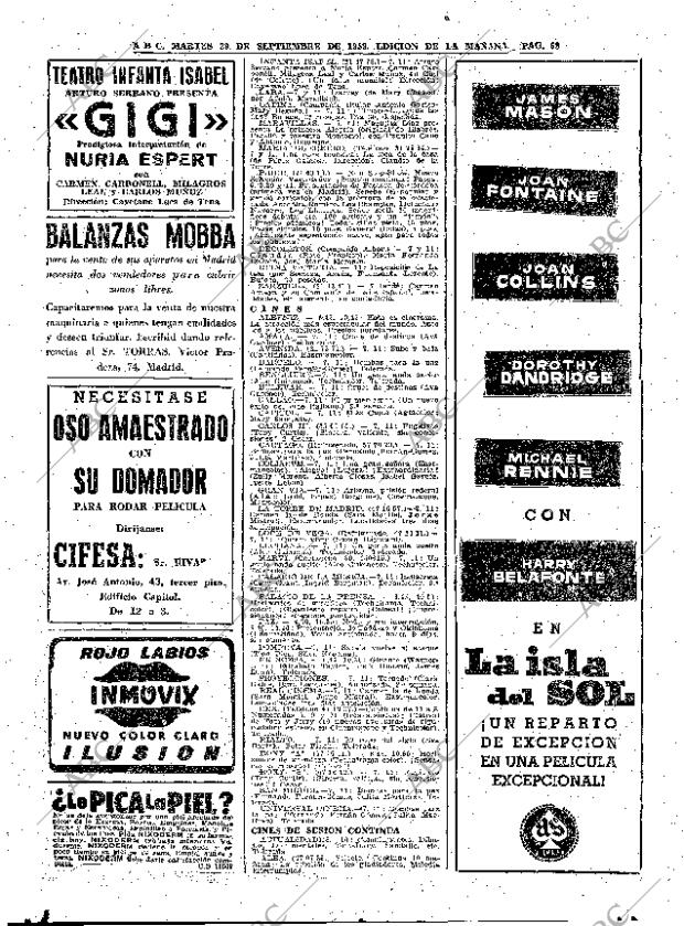 ABC MADRID 29-09-1959 página 68