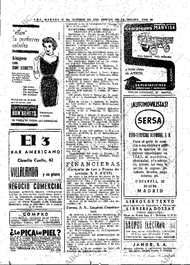 ABC MADRID 20-10-1959 página 62