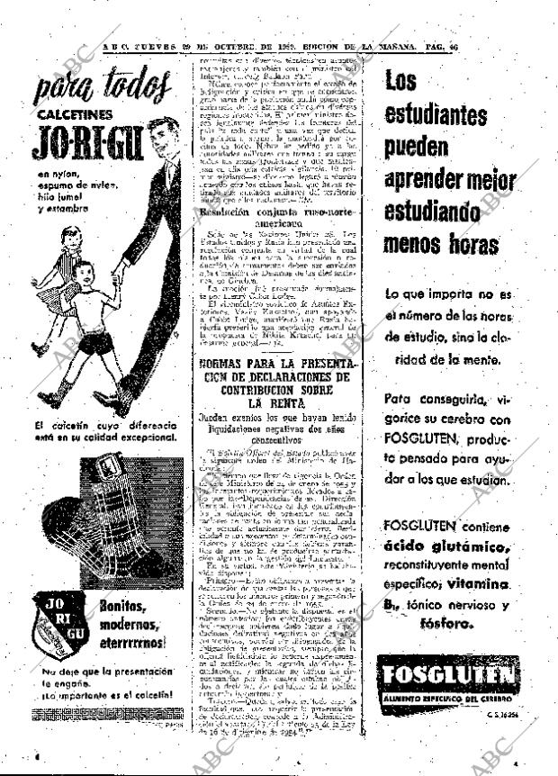 ABC MADRID 29-10-1959 página 46