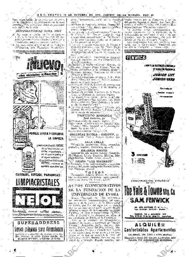 ABC MADRID 29-10-1959 página 50
