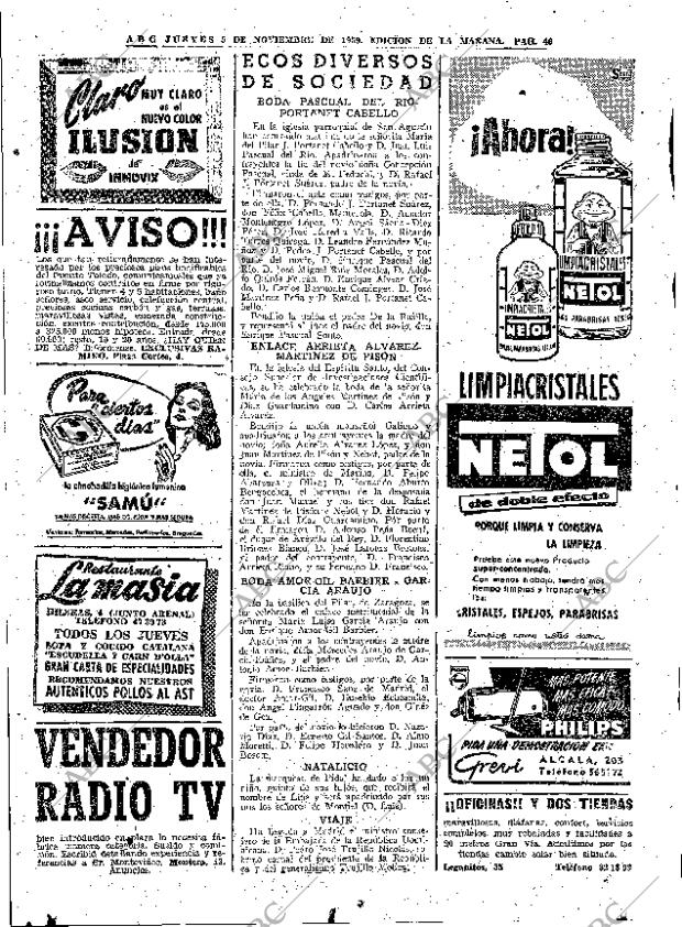 ABC MADRID 05-11-1959 página 46